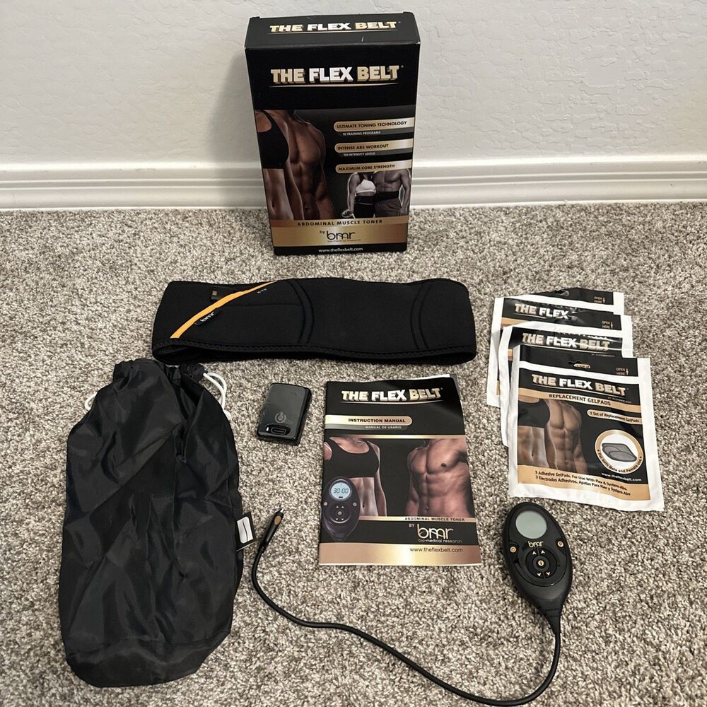 Genuine Slendertone BMR X-70 Flex Belt w/Controller, Charger, & Gel Pads